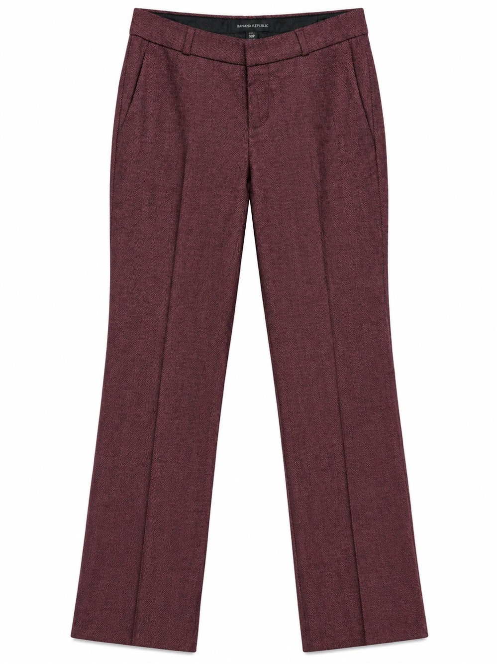 Banana Republic Logan Burgundy Herringbone Pants 00P Petite